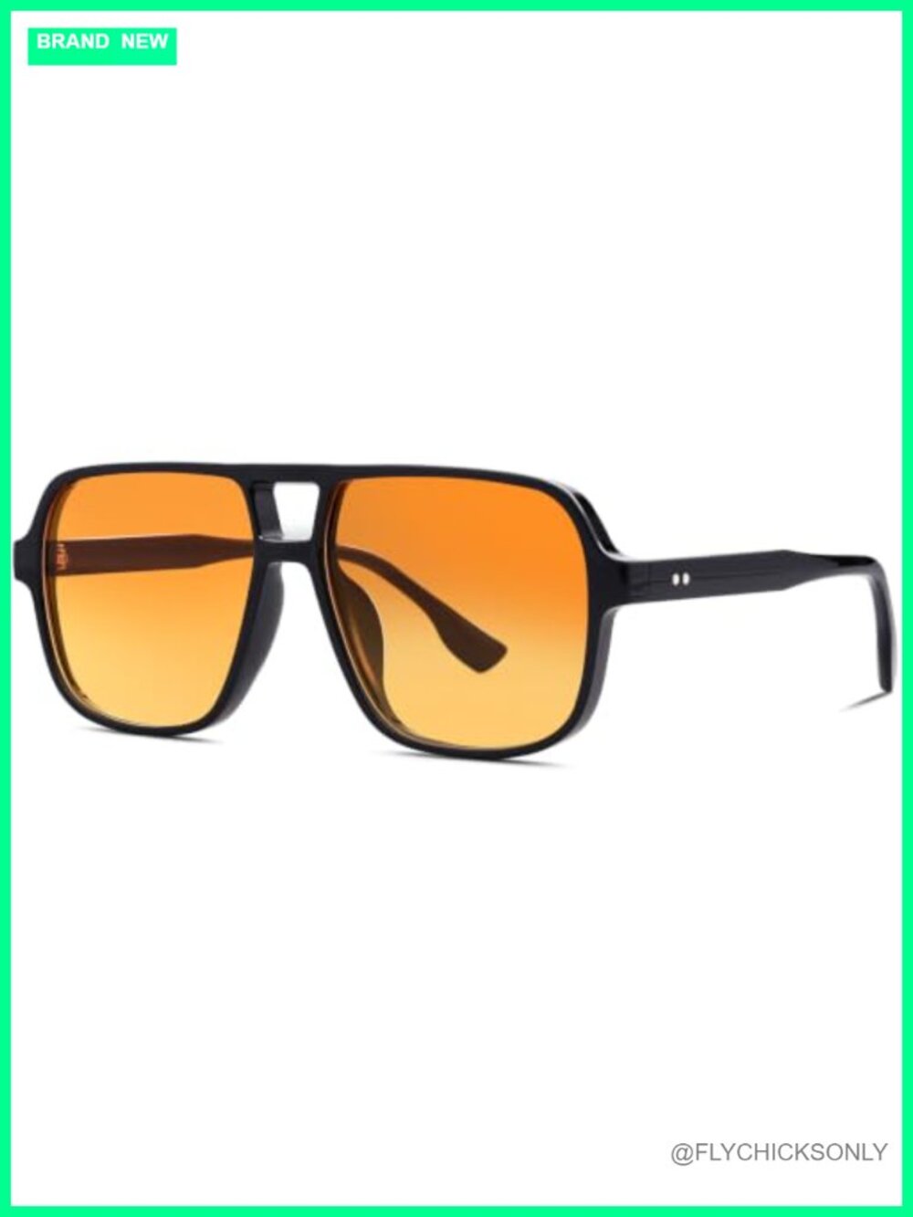 Retro Square 70s Aviator Sunglasses Colored Tinted Lens UV400